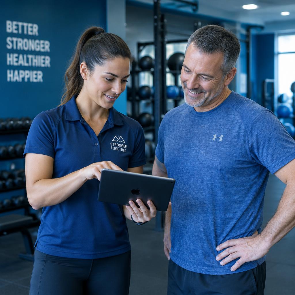 Coach reviewing assessment results with a client